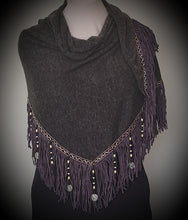 Load image into Gallery viewer, Triangle Shawl/Scarf With Fringe 