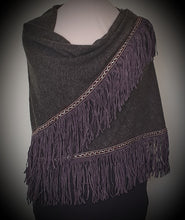 Load image into Gallery viewer, Triangle Shawl/Scarf With Fringe 