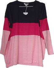 Load image into Gallery viewer, Magenta Venice V Neck Knit Top Love Lily The Label 