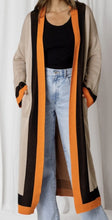 Load image into Gallery viewer, Kendall Tri Colour Knit Maxi Cardi Minimalist Collective 