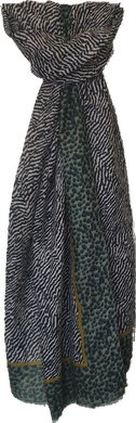 Green Border Print Scarf Tripp Australia