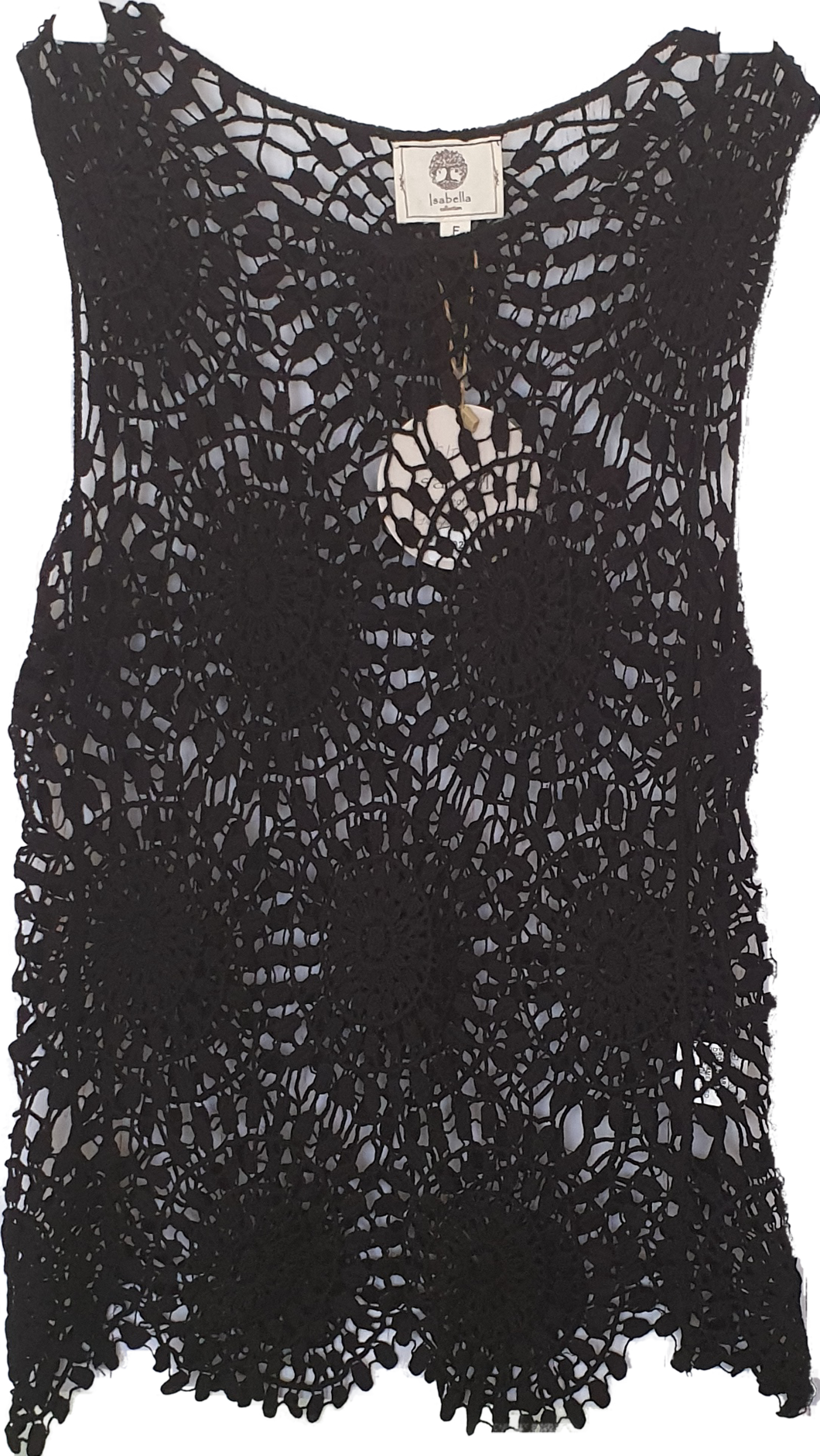 Crochet Design Lace Look Sleeveless Top Isabella Collection