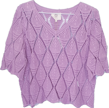 Load image into Gallery viewer, Lace Look Vneck Knit Top Isabella Boho