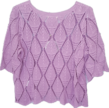 Load image into Gallery viewer, Lace Look Vneck Knit Top Isabella Boho 