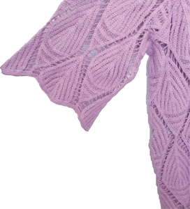 Lace Look Vneck Knit Top Isabella Boho 