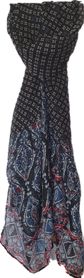 Navy Paisley Print Scarf Lemon Tree