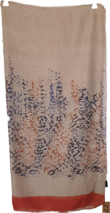 Autumn Leaves Print Scarf Lemon Tree 