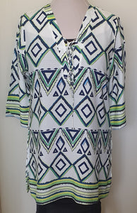 Retro Inspired Lace Up Front Tie Top Isabella Boho 