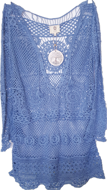 Lace Up Front Crochet Dress Isabella Boho