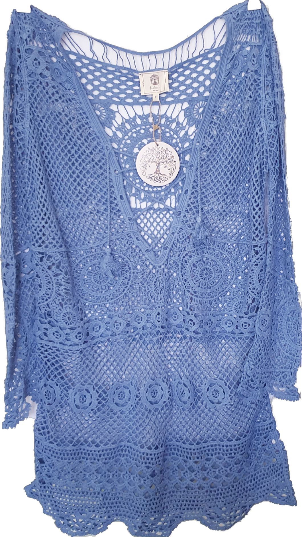 Lace Up Front Crochet Dress Isabella Boho