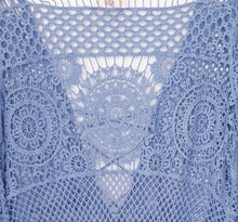 Load image into Gallery viewer, Lace Up Front Crochet Dress Isabella Boho