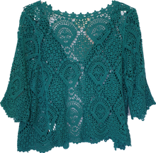 Load image into Gallery viewer, Front Tie Lace Look Bolero Shrug Isabella Boho 