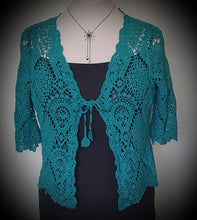 Load image into Gallery viewer, Front Tie Lace Look Bolero Shrug Isabella Boho 