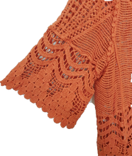 Load image into Gallery viewer, Front Tie Lace Look Terracotta Bolero Shrug Isabella Boho 
