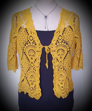 Load image into Gallery viewer, Front Tie Lace Look Bolero Shrug Isabella Boho 