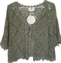 Load image into Gallery viewer, Front Tie Lace Look Bolero Shrug Isabella Boho 