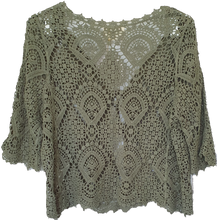 Load image into Gallery viewer, Front Tie Lace Look Bolero Shrug Isabella Boho 