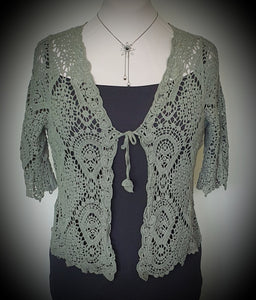 Front Tie Lace Look Bolero Shrug Isabella Boho 