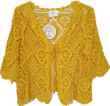 Load image into Gallery viewer, Front Tie Lace Look Bolero Shrug Isabella Boho 