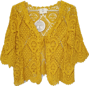 Front Tie Lace Look Bolero Shrug Isabella Boho 