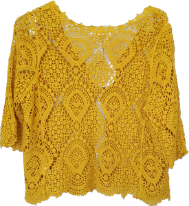 Front Tie Lace Look Bolero Shrug Isabella Boho 