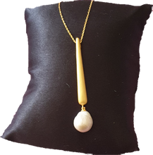 Load image into Gallery viewer, Chain Drop Pearl Necklace YiSu Design 