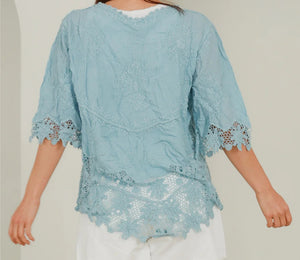 Cotton Top With Lace Detail Isabella The Label 
