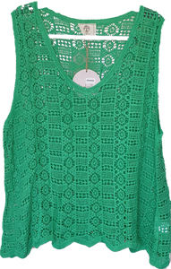 Lace Look Sleeveless Top Isabella The Label 