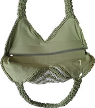 Load image into Gallery viewer, Geometric Pattern Straw Bag Paisley The Label 