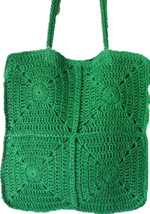 Crochet Look Straw Tote Bag Paisley The Label 