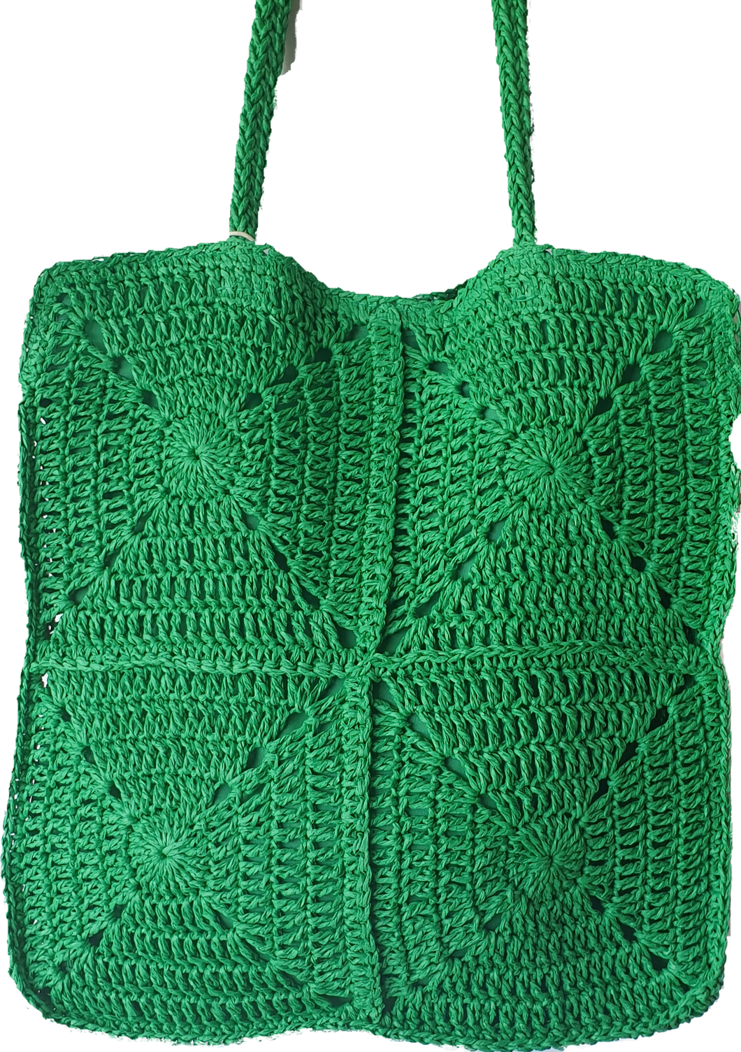 Crochet Look Straw Tote Bag Paisley The Label 