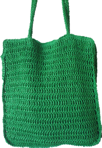 Crochet Look Straw Tote Bag Paisley The Label 