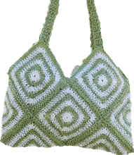 Load image into Gallery viewer, Geometric Pattern Straw Bag Paisley The Label 