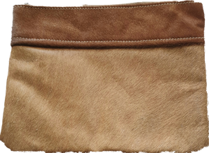 Everyday Cowhide Zip Clutch Bag 