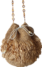 Load image into Gallery viewer, Straw Bucket Bag With Adjustable Drawstring Isabella The Label 