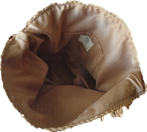 Straw Bucket Bag With Adjustable Drawstring Isabella The Label 