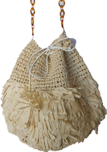 Load image into Gallery viewer, Straw Bucket Bag With Adjustable Drawstring Isabella The Label