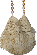 Load image into Gallery viewer, Straw Bucket Bag With Adjustable Drawstring Isabella The Label 