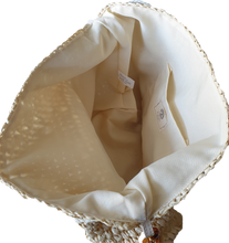 Load image into Gallery viewer, Straw Bucket Bag With Adjustable Drawstring Isabella The Label 