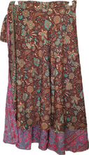Load image into Gallery viewer, Chocolate Green Wrap Skirt Ombak Designs 
