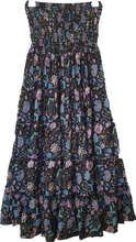 Load image into Gallery viewer, Boho Tiered Skirt Black Ombak Designs 