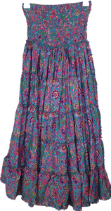 Boho Tiered Skirt Teal Ombak Designs 