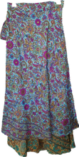 Load image into Gallery viewer, Aqua Purple Wrap Skirt Ombak Designs 