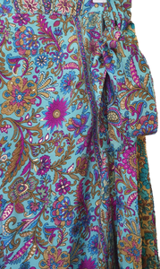 Aqua Purple Wrap Skirt Ombak Designs 