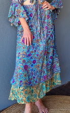 Load image into Gallery viewer, Aqua Purple Wrap Skirt Ombak Designs 