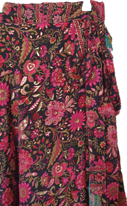 Black Pink Wrap Skirt Ombak Designs 