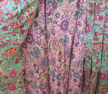 Load image into Gallery viewer, Teal Pink Wrap Skirt Ombak Designs 