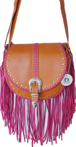 Esmeralda Crossbody Bag Tan Fuchsia Celestial Gypsy The Label 