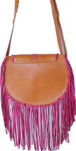 Esmeralda Crossbody Bag Tan Fuchsia Celestial Gypsy The Label 