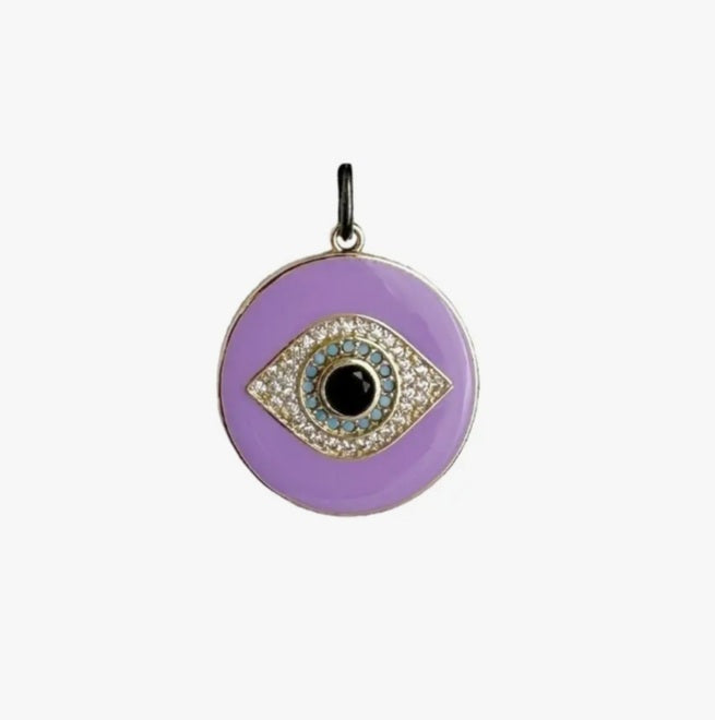 Mavi Enamel Eye Charm Love Lisa